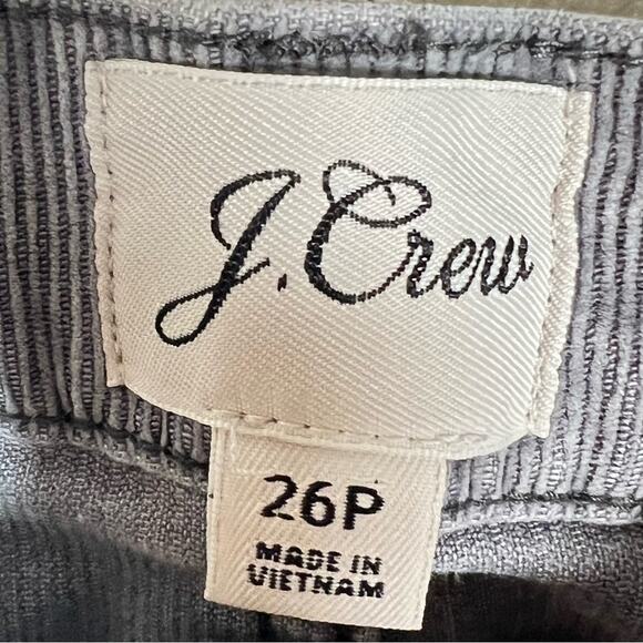 J. Crew gray straight leg corduroy pants size 26 petite 26P B133 - Picture 2 of 5